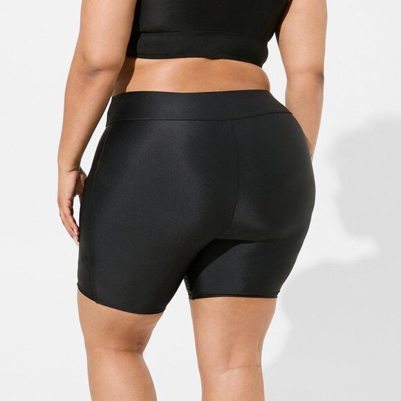 ❤️NWT VINTAGE TORRID BERMUDA BIKE SWIM SHORTS - POCKETS BIKINI BOTTOM PLUS SIZE - Picture 2 of 16